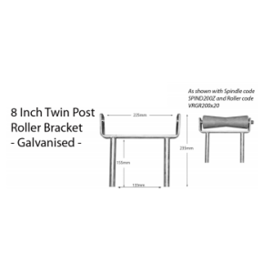 Boat Roller Bracket - Post - 8"
