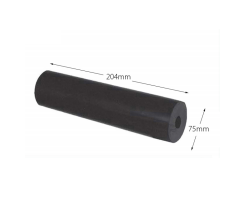 8" Parallel Boat Rollers - Rubber (17mm Bore)