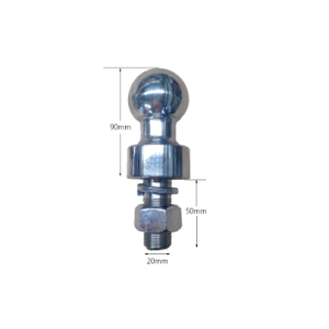 50mm Tow Ball - Hi Rise - 2T - Stainless Steel