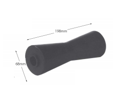 8" Vee Rollers - Rubber (21mm Bore)