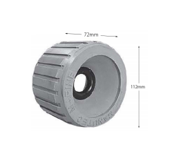 3" X 4" Wobble Rollers - Non Marking Rubber (25mm Bore)