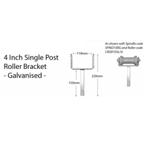 Boat Roller Bracket - Post - 4"