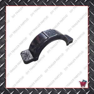 Trailer Mud Guard - Plastic - Black (Suits 13" to 14")