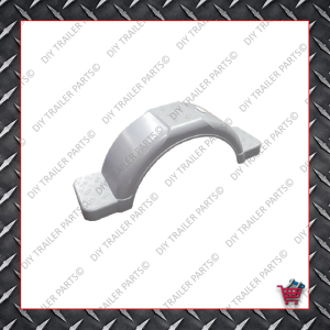 Trailer Mud Guard - Plastic - Grey (Suits 13" to 14")