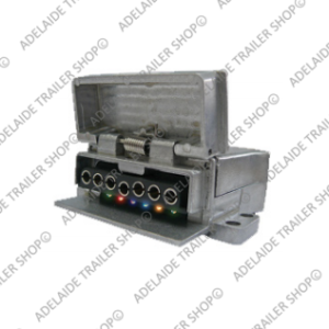 Flat Trailer Socket 7 Pin - Metal LED
