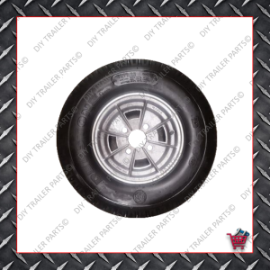 10" Mini Alloy Trailer Rim & Tyre - 4 Stud