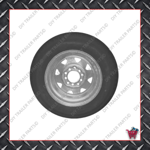 13" Multistud Ht/Ford Trailer Rim & Tyre - 155R13C - Galvanised