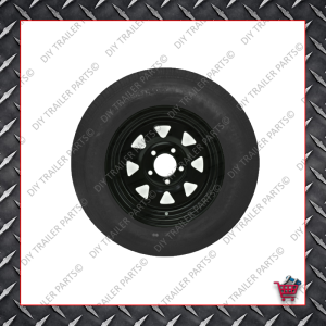 14" Trailer Rim & Tyre - 185R14LT - Black - HQ