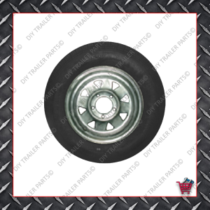 14" Trailer Rim & Tyre - 185R14LT - Galvanised - HQ