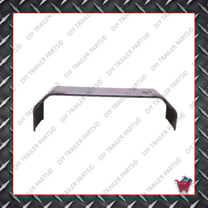 91" Trailer Mud Guard - Tandem Axle - Checkerplate (Suits 13" to 14")