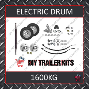 Single Axle Running Gear Kit - Electric Brake 1600kg (Parts Only)