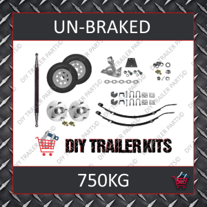 Single Axle Running Gear Kit - Un-Braked 750kg (Parts Only)