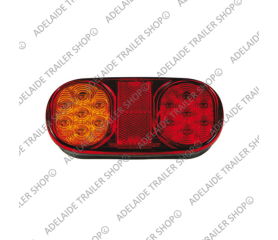 LED Trailer Light - 202 Series - Amber / Red (Black Body)