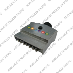 Flat Trailer Plug 7 Pin - Metal LED