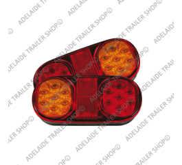 LED Trailer Light - 202 Series - Amber / Red (Black Body Kit)