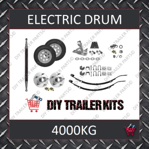 Tandem Axle Running Gear Kit - Electric Brake 4000kg (Parts Only)