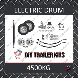 Tandem Axle Running Gear Kit - Electric Brake 4500kg (Parts Only)
