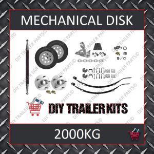 Tandem Axle Running Gear Kit - Disc Brake 2000kg (Parts Only)