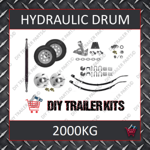 Single Axle Running Gear Kit - Hydraulic Brake 2000kg (Parts Only)