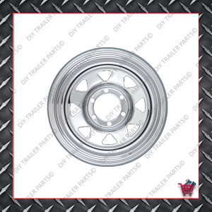14" Trailer Rim - Chrome - Ford
