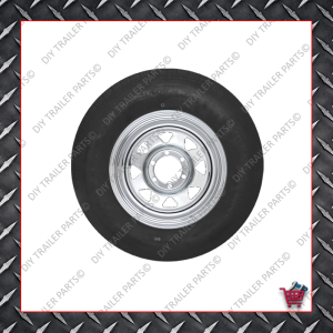 14" Trailer Rim & Tyre - 185R14LT - Chrome - HT
