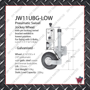 Standard Jockey Wheel (Galvanised) JW1UBG