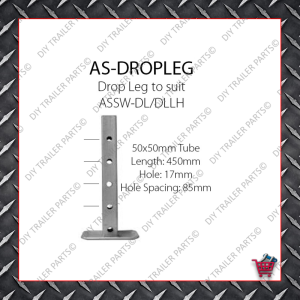 Adjustable Leg 500mm - Metric Thread - Front
