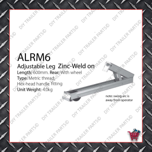 Adjustable Leg 500mm - Metric Thread - Front
