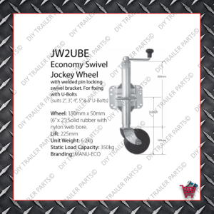 Economy Jockey Wheel (Incl. Clamp) JW1E