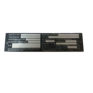 Trailer Vin Compliance Plates