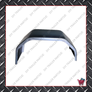 Trailer Mud Guard - Single Axle - Checkerplate (Suits 13" to 14")